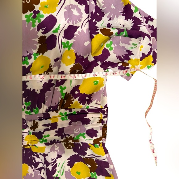 Kate Spade Floral Plissé A-Line Swing Dress Size 6 - Picture 10 of 10